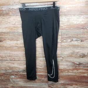 Nike Pro Dri Fit 3/4 Length Black Training Tights DD1919-010 Mens Size XL
